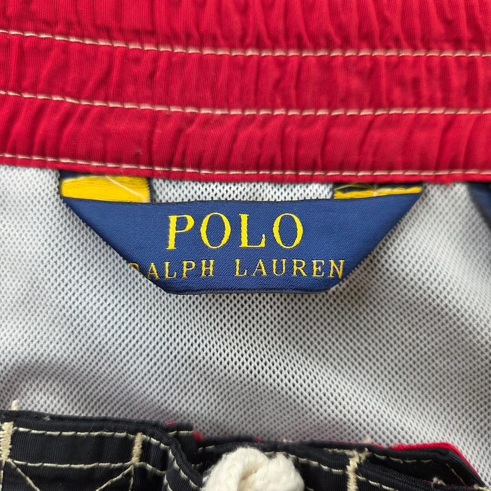 Polo Ralph Lauren Men's 4XB Big Black Cargo Mesh Lined Board Shorts Swim Trunks